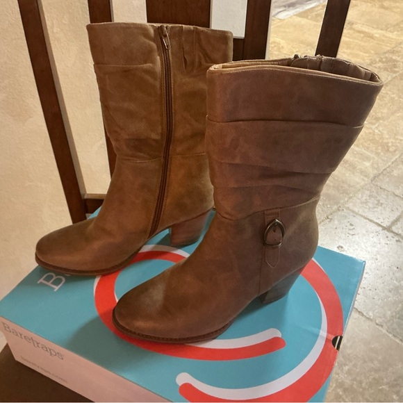 BareTraps Women's size 9 Auburn Cheyenne Mid Calf Heeled Boots - Picture 4 of 16